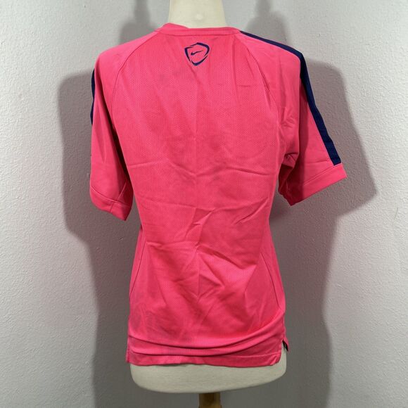 Nike Dri Fit Jersey Shirt Mens S Pink Football Soccer FC Barcelona - Picture 7 of 14